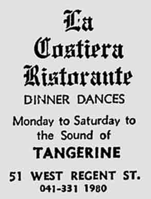 La Costiera West Regent Street advert 1977